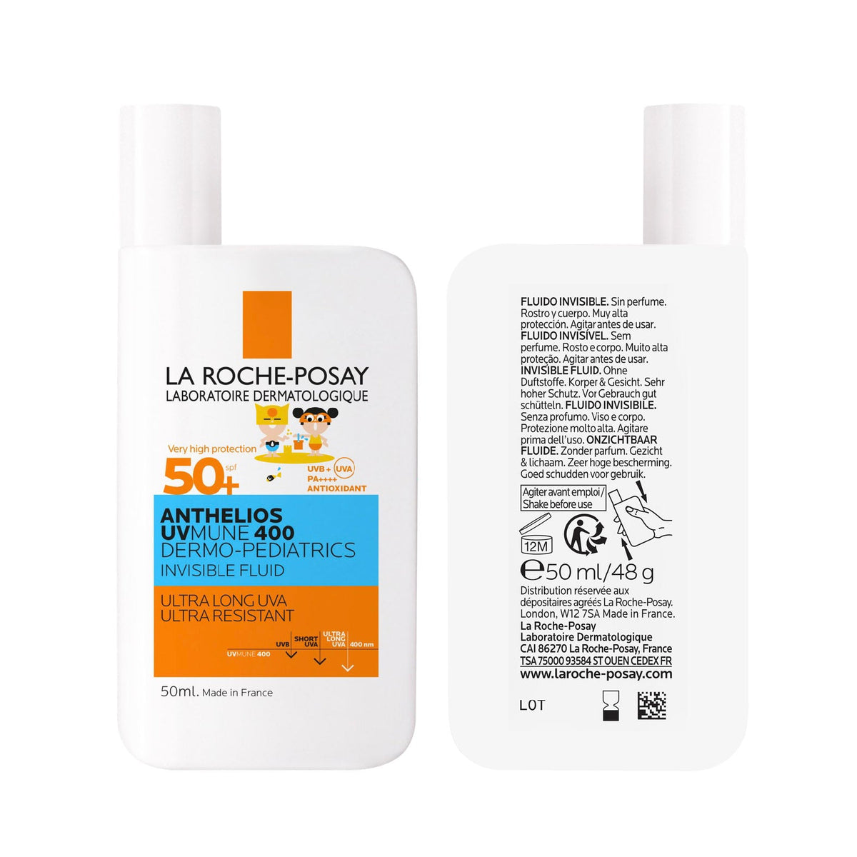La roche posay anthelios uvmune 400 dermo-pediatrics fluide invisible