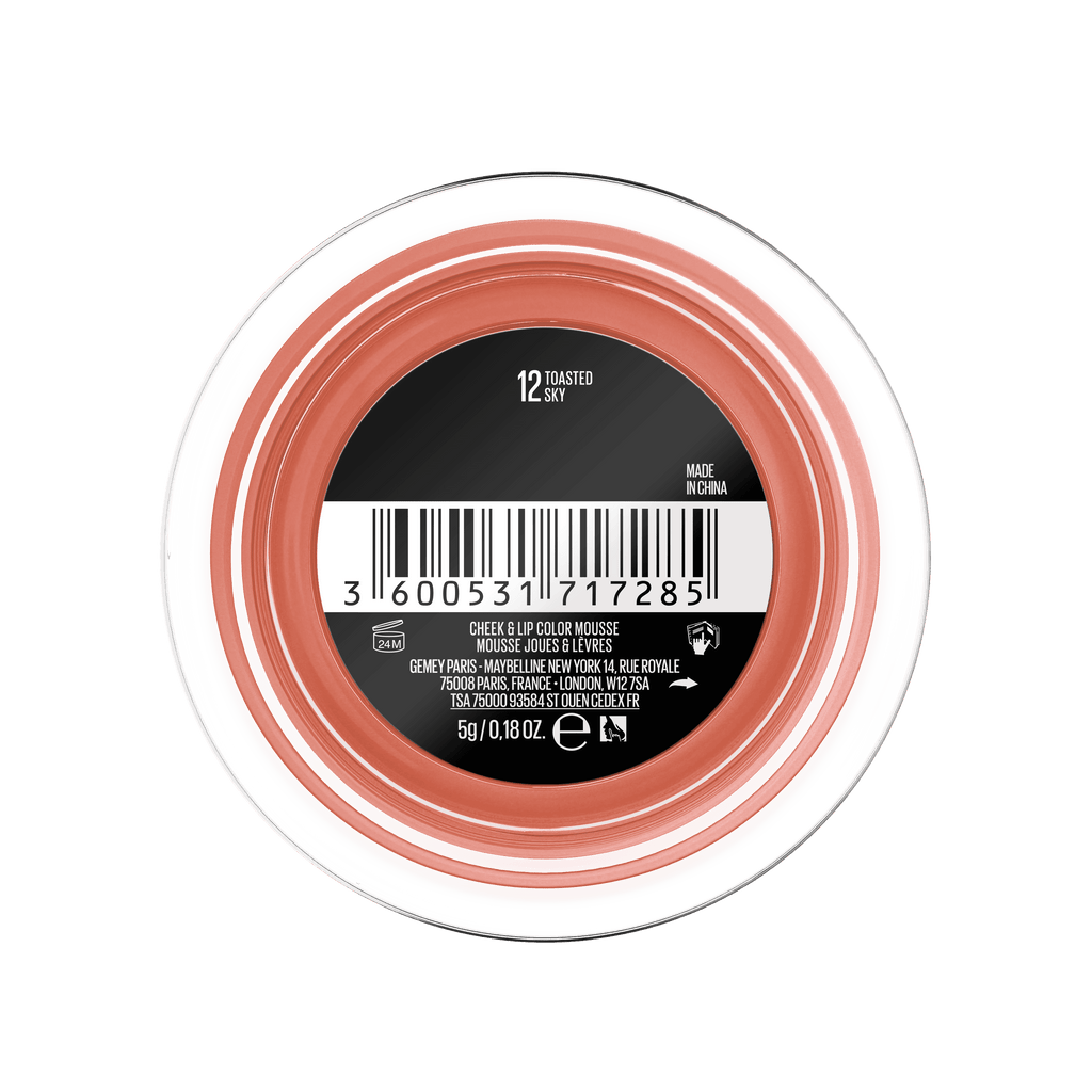 MAYBELLINE NEW YORK BLUSH CLOUDTOPIA CHEEK & LIP MOUSSE TOASTED SKY 12