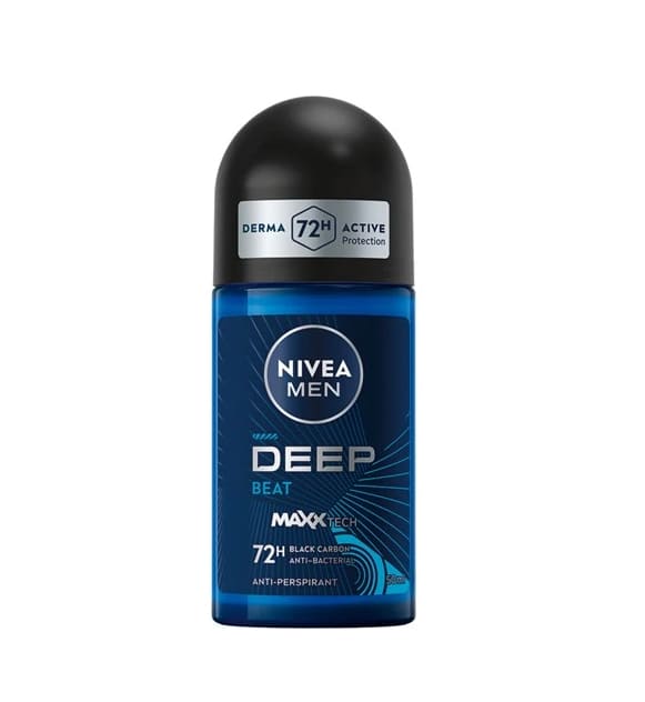 NIVEA DÉODORANT ROLL-ON MEN 50ML DEEP BLACK CARBON BEAT