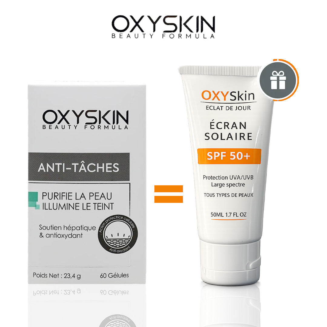 Oxyskin Eclat Anti-Taches 60 Gélules = Écran Solaire SPF 50+ OFFERT