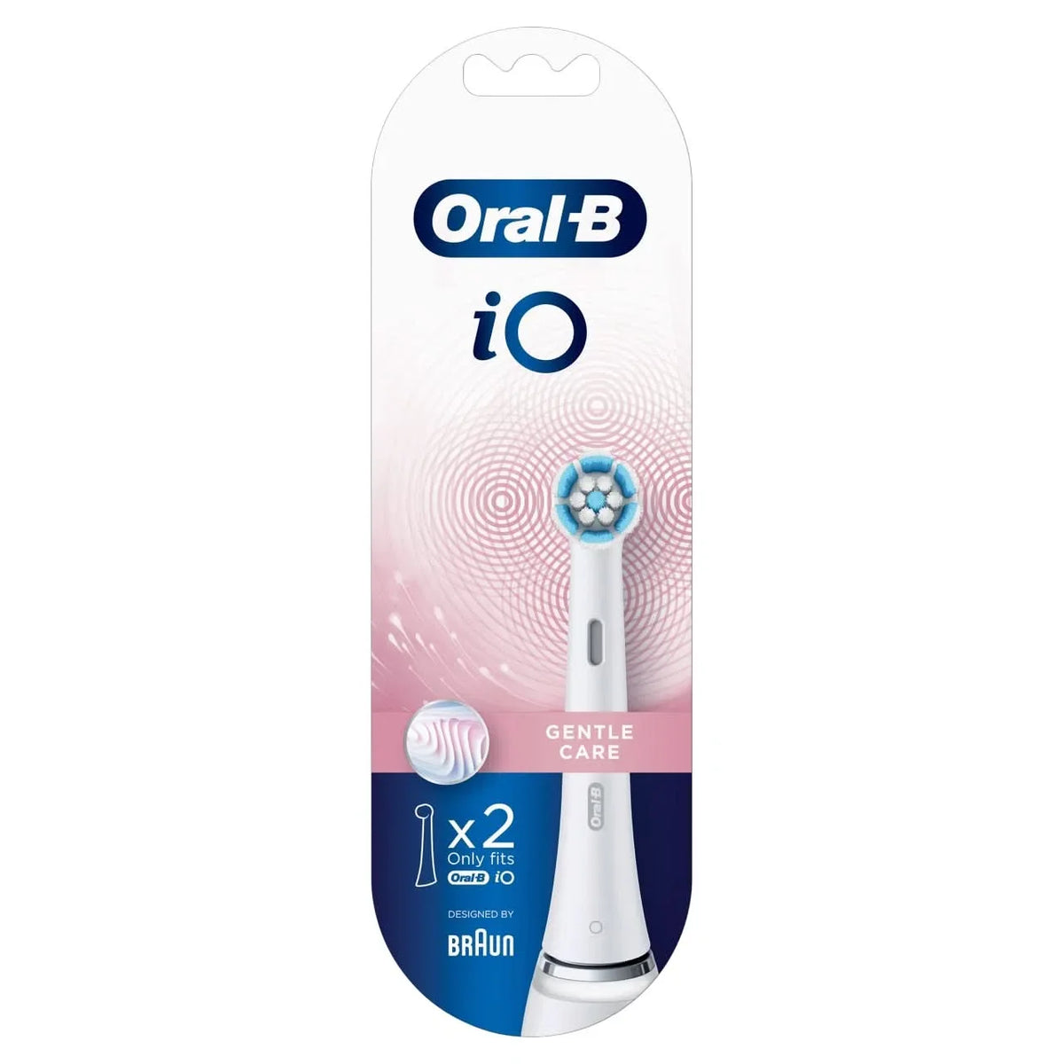 ORAL-B IO 2 BROSSETTES GENTLE CARE BLANC TÊTE DE RECHANGE POUR GENCIVES SENSIBLES