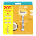 GILLETTE VENUS PACK OLAY PLUS COMFORTGLIDE COCONUT RASOIR 6 RECHARGES