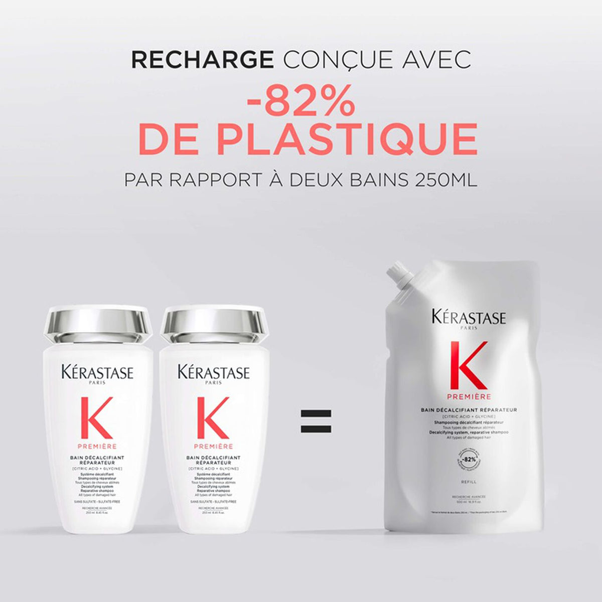 Kérastase Première Bain Décalcifiant Réparateur - Shampooing décalcifiant et réparateur Recharge 500ml