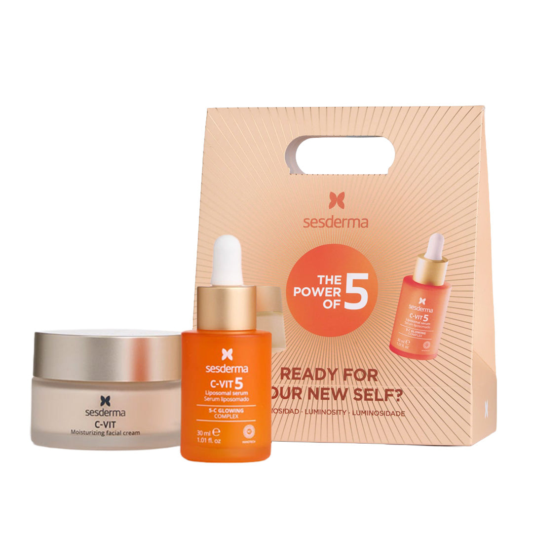 SESDERMA COFFRET THE POWER OF 5 C-VIT RADIANCE FLUID 50ML + C-VIT SERUM LIPOSOMAL 30ML