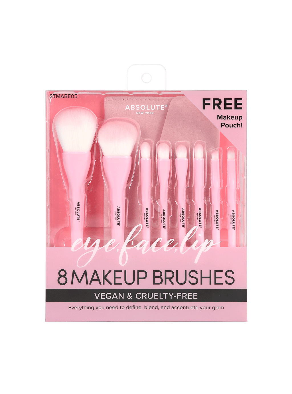 ABSOLUTE NEW YORK Pink Essentials Makeup Brush Set