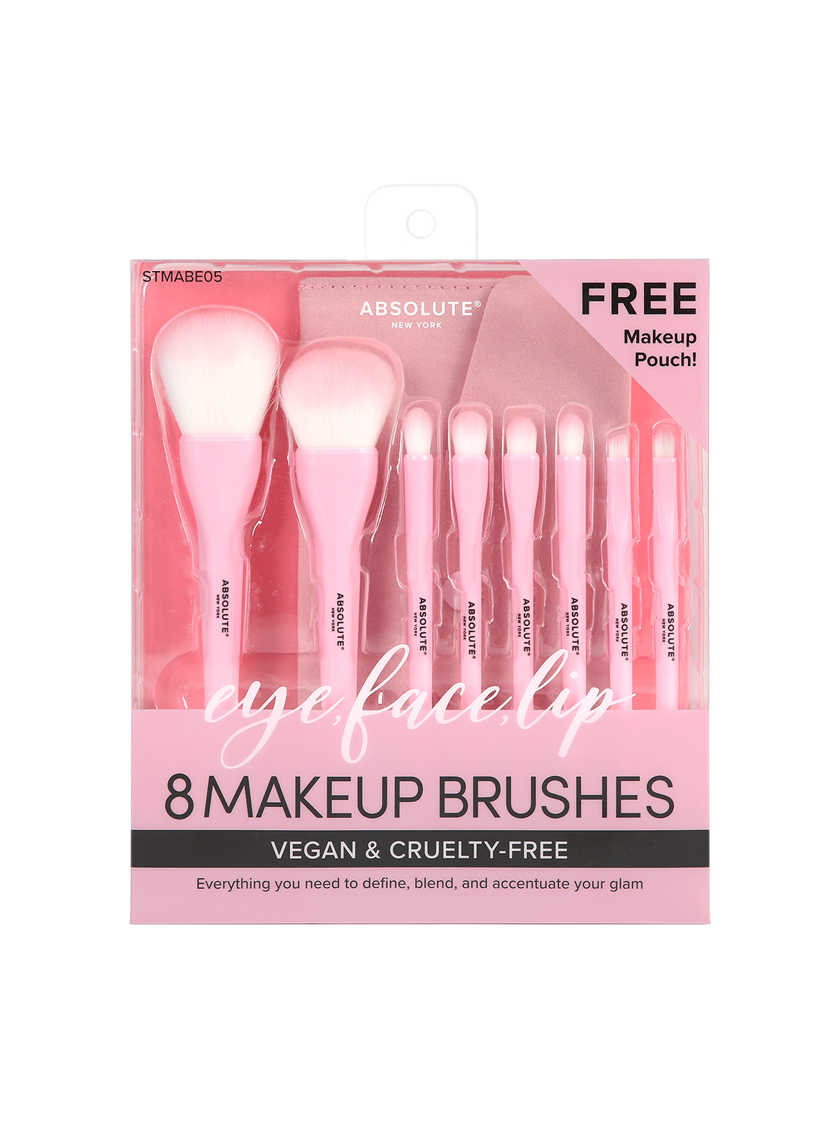 ABSOLUTE NEW YORK Pink Essentials Makeup Brush Set