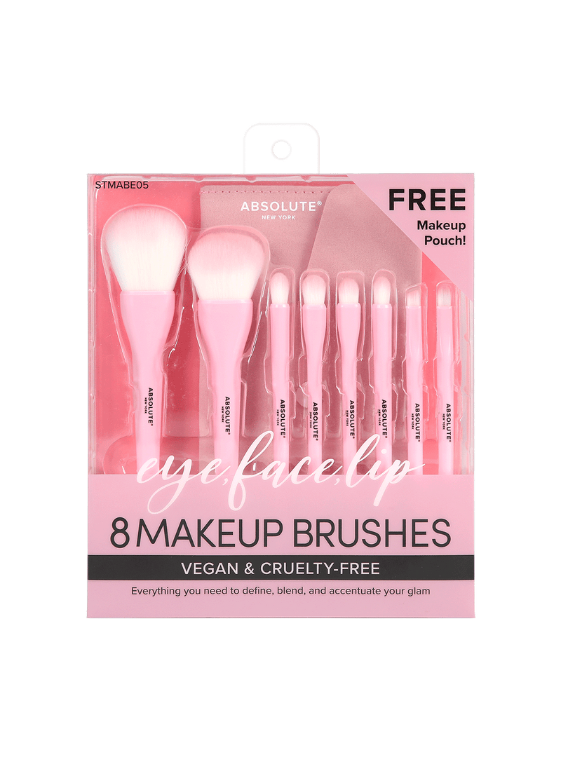 ABSOLUTE NEW YORK Pink Essentials Makeup Brush Set