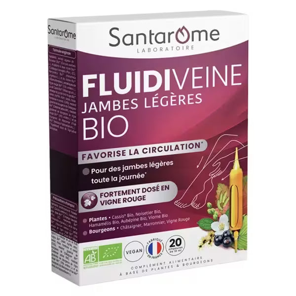 SANTAROME BIO JAMBES LEGERES 20 AMPOULES