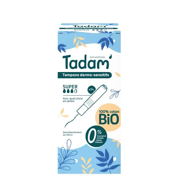 TADAM TAMPONS DERMO SENSITIFS AVEC APPLICATEUR SUPER X14