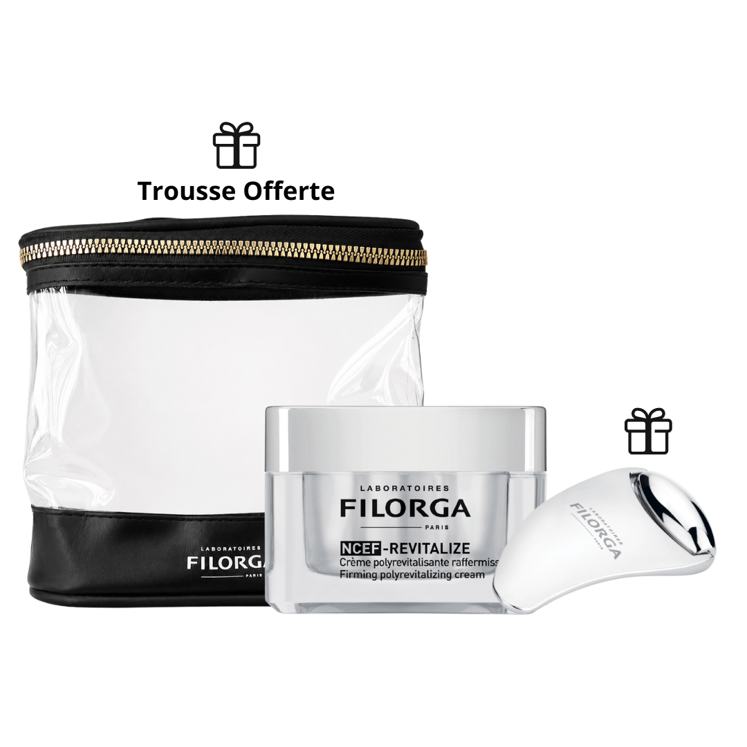 Coffret FILORGA NCEF Revitalize Crème Raffermissante 50ML = Gua Sha Roller +Trousse Offert