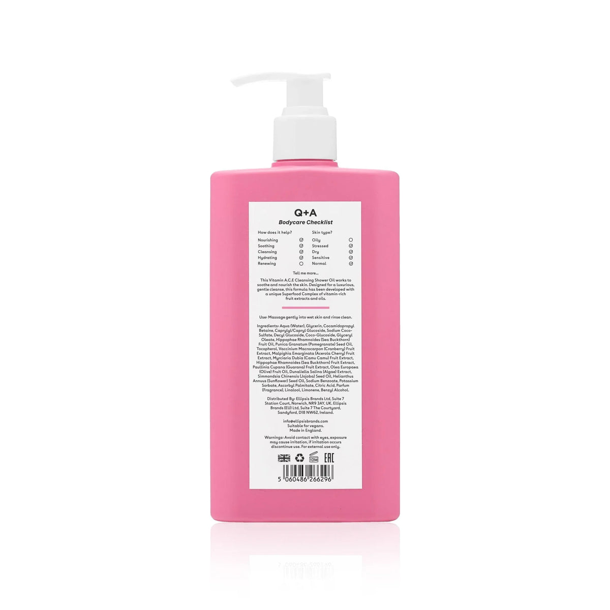 Q+A VITAMIN A.C.E CLEANSING SHOWER OIL 250ML