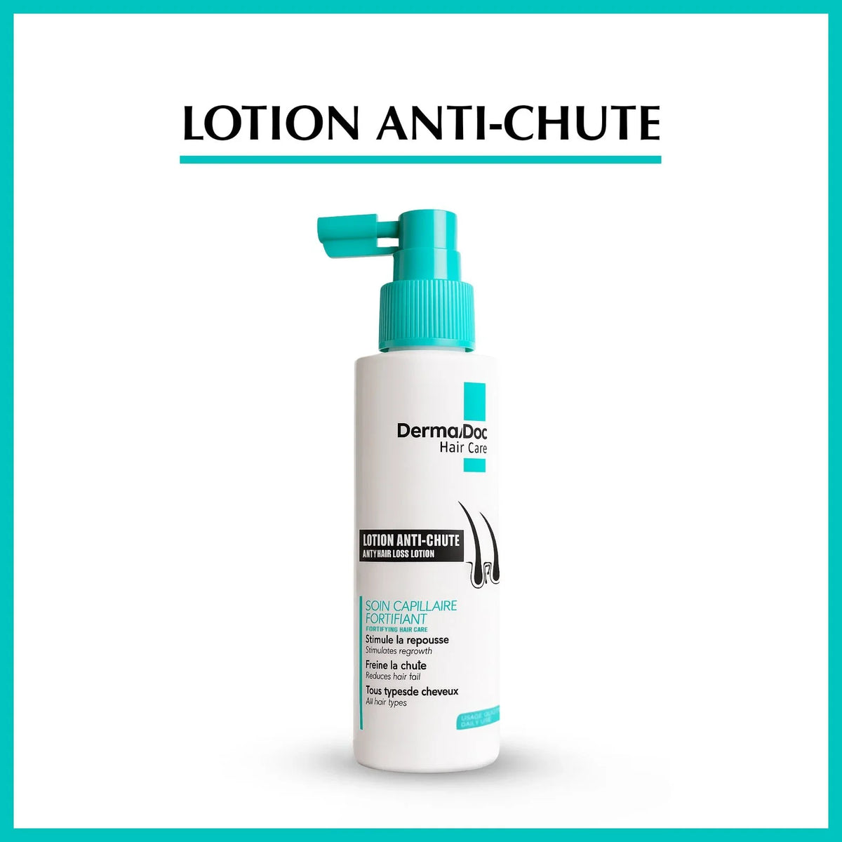 DermaDoc Lotion Anti-Chute 125ml – Stimule la Croissance & Renforce les Racines