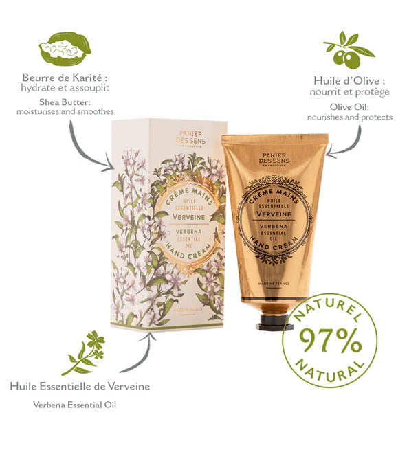 PANIER DES SENS CREME MAINS HUILE ESSENTIELLE VERVEINE 75 ML