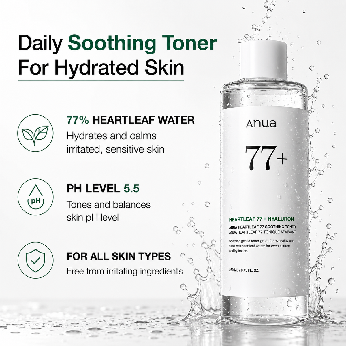 Anua Heartleaf 77% Soothing Toner 250ml – HiaMagasin Maroc (5)