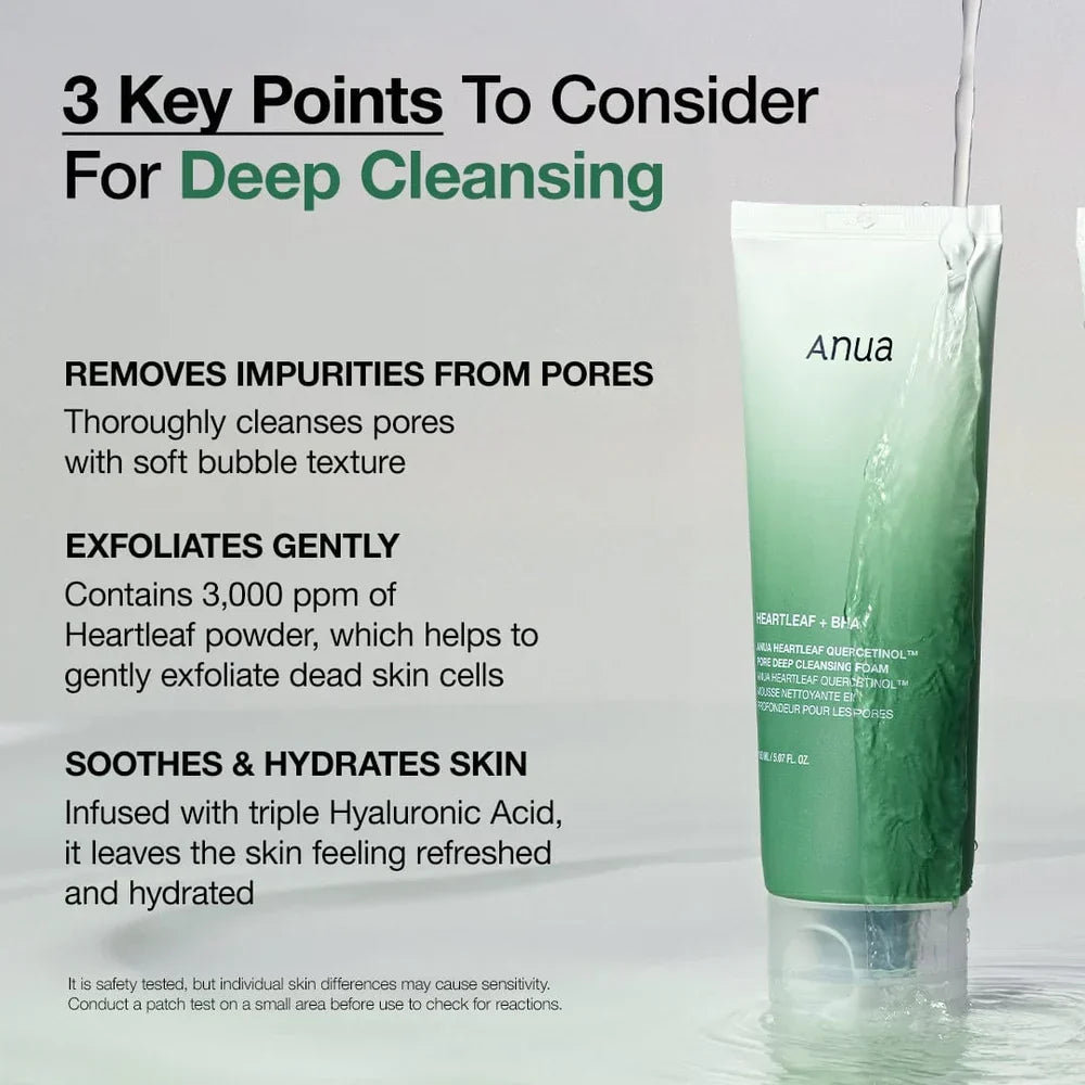 Anua Heartleaf Quercetinol Pore Deep Cleansing Foam – HiaMagasin Maroc (5)
