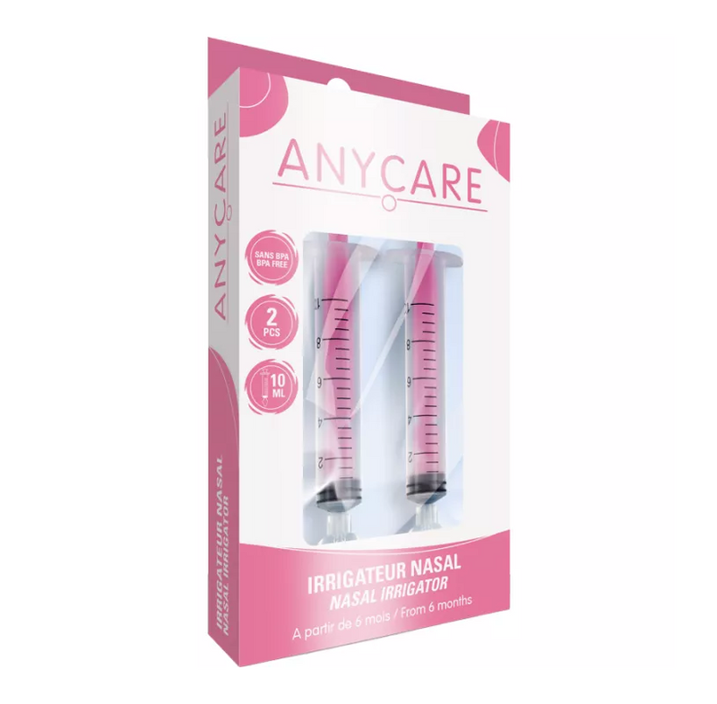 ANYCARE IRRIGATEUR NASAL 2 PIECES 10 ML 6 MOIS +