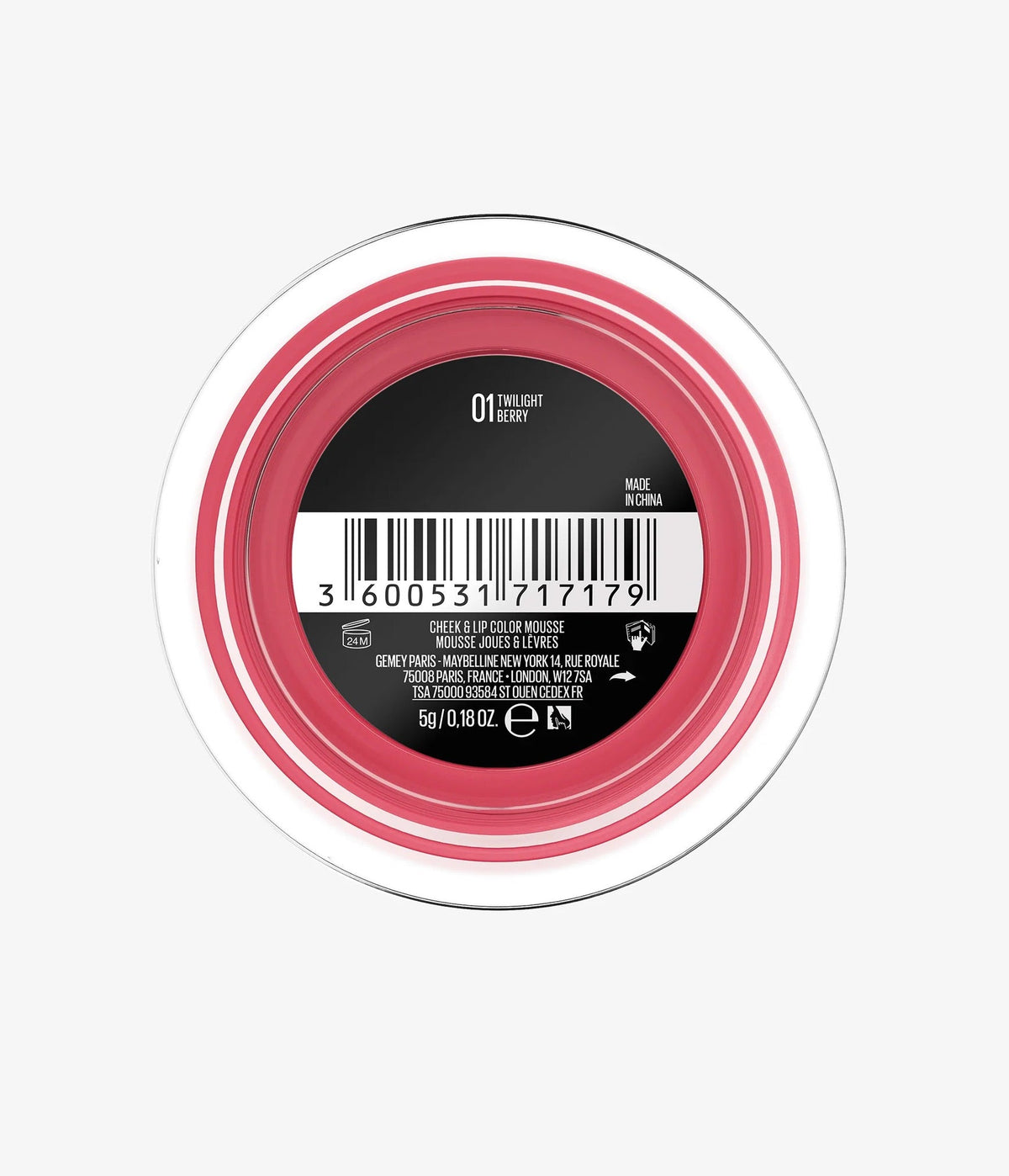 MAYBELLINE NEW YORK BLUSH CLOUDTOPIA CHEEK & LIP MOUSSE TWILIGHT BERRY 01