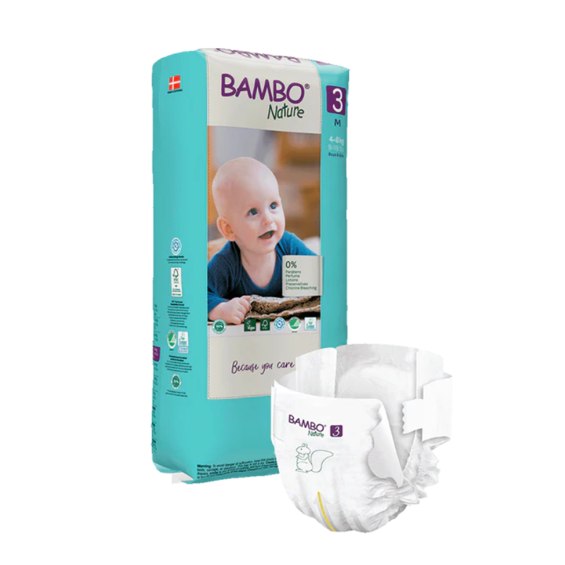 Bambo Nature 3 couches M / 4-8kg/52un