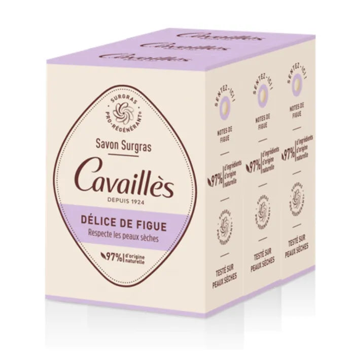 SAVONS SOLIDES SAVON SURGRAS DÉLICE DE FIGUE PEAUX SÈCHES 3X200G