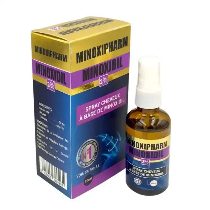 Minoxidil 2% Spray 60ml – Traitement Anti-Chute & Stimulant de Pousse Capillaire pour Femmes