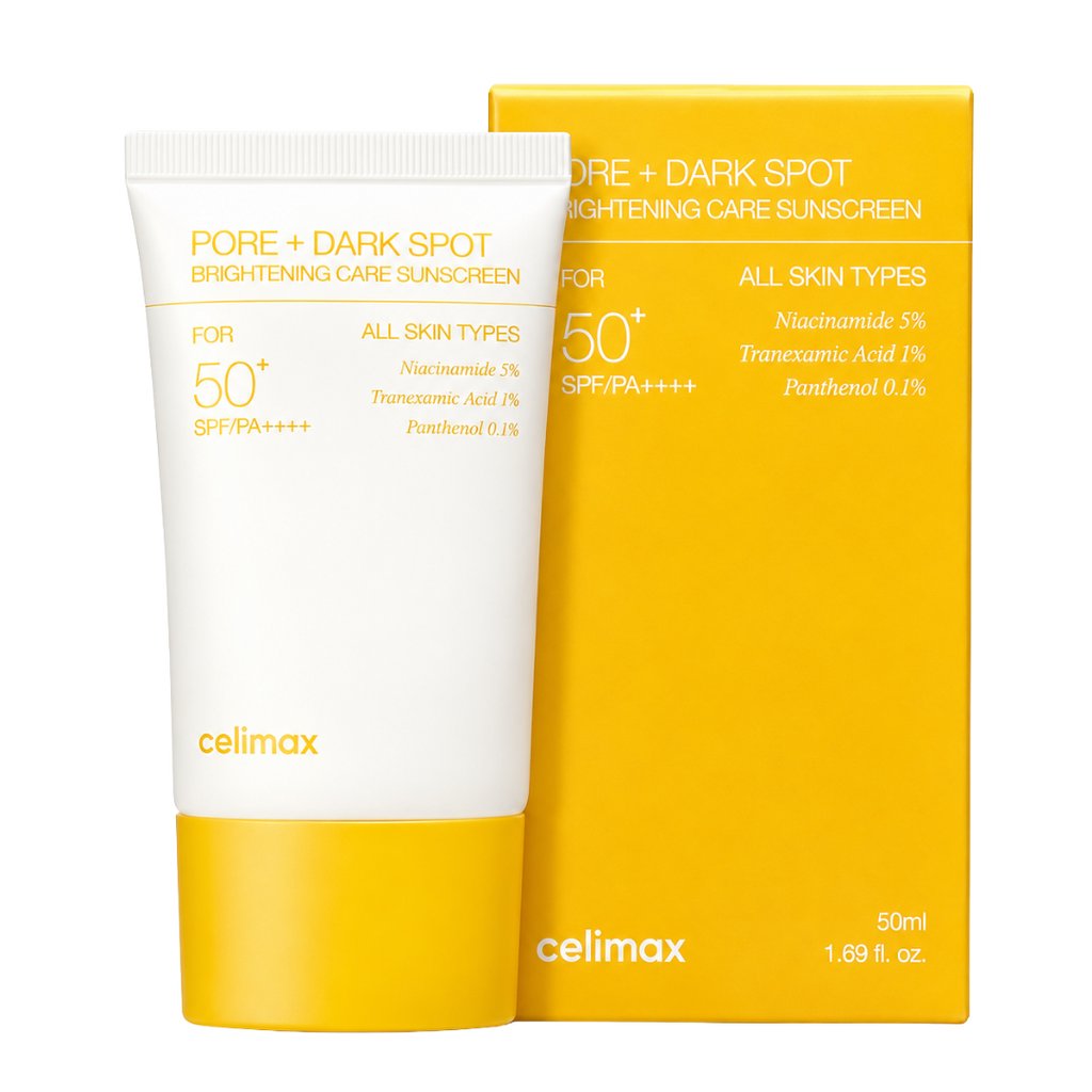 CELIMAX Pore+ Dark Spot Brightening Care Sunscreen SPF50+ PA++++ (50ml) – HiaMagasin Maroc (1)