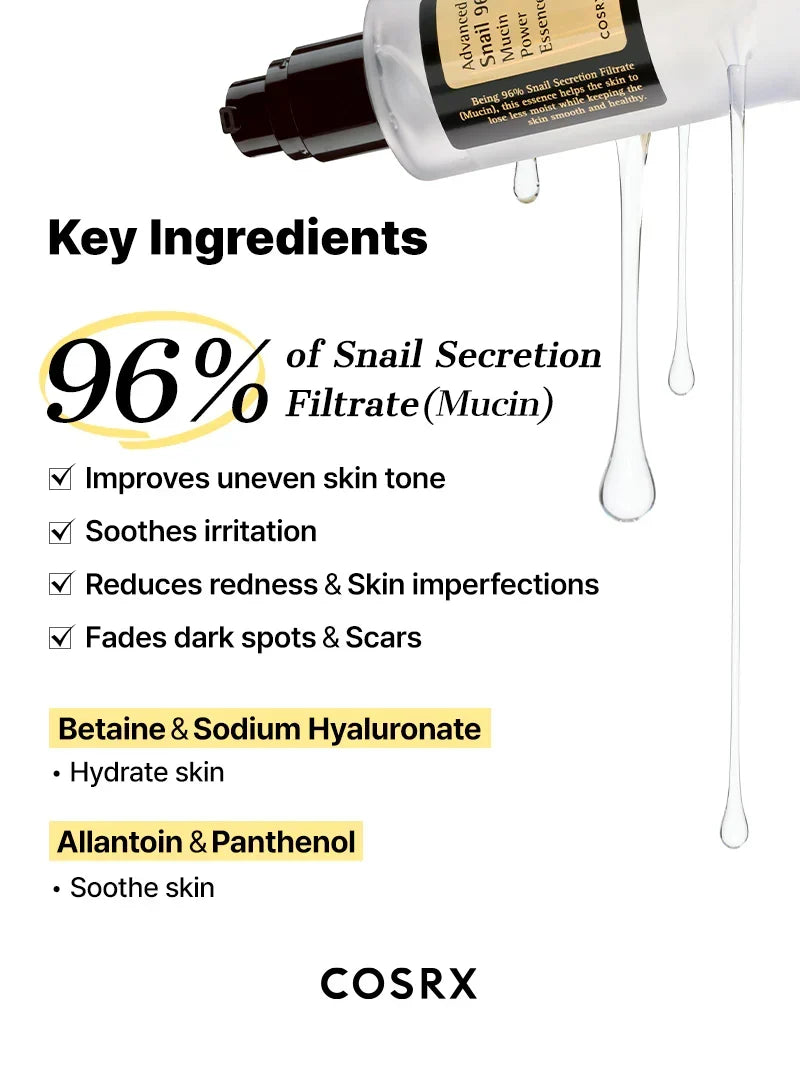 COSRX Advanced Snail 96 Mucin Power Essence – HiaMagasin Maroc (2)