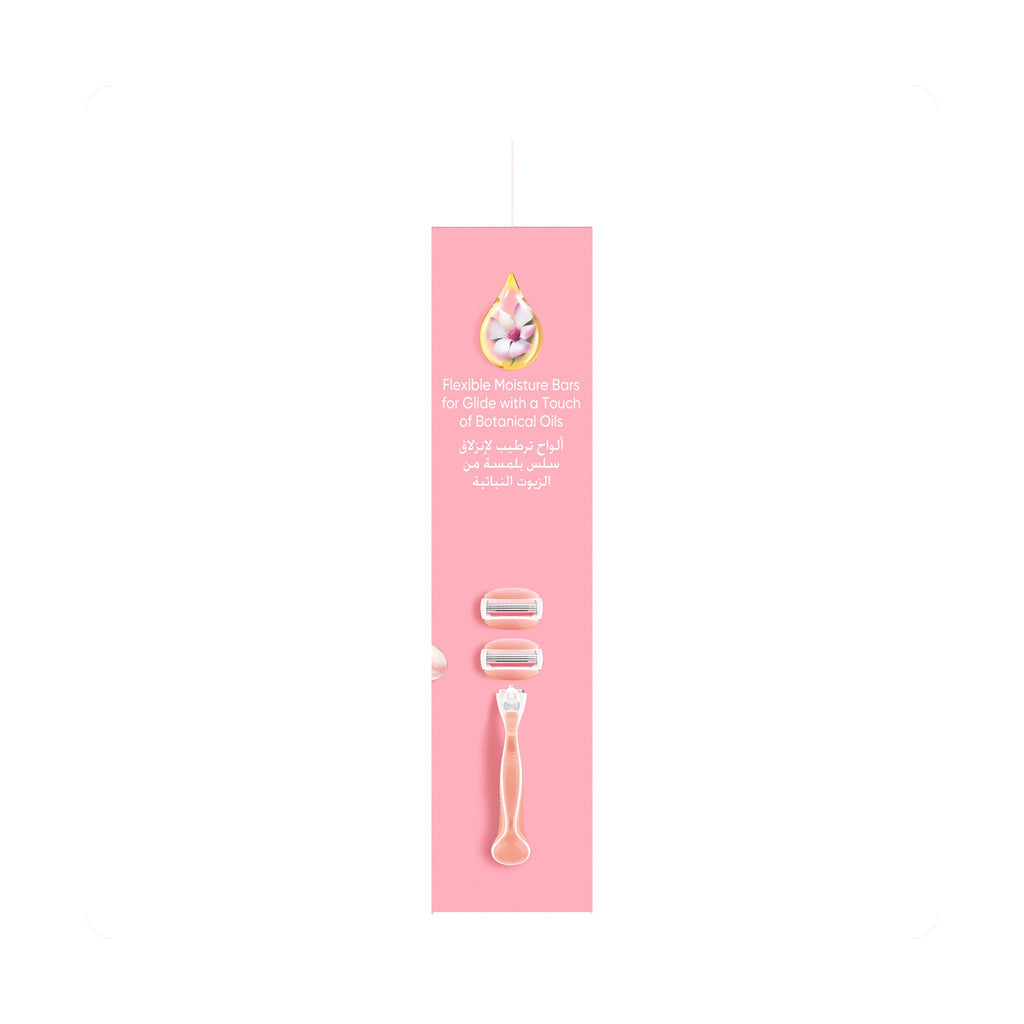 GILLETTE VENUS COMFORTGLIDE SPA BREEZE RASOIR + 2 TÊTES DE RECHANGE