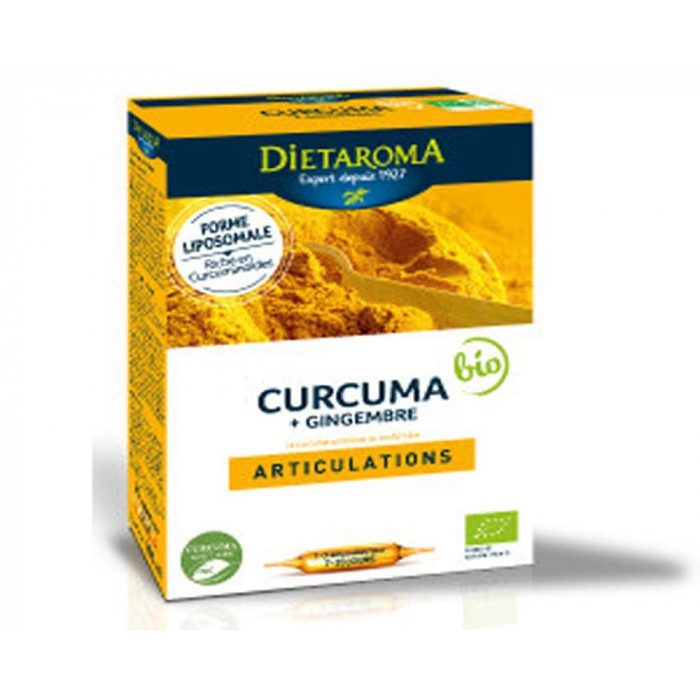 DIETAROMA Curcuma + Gingembre bio 20 ampoules