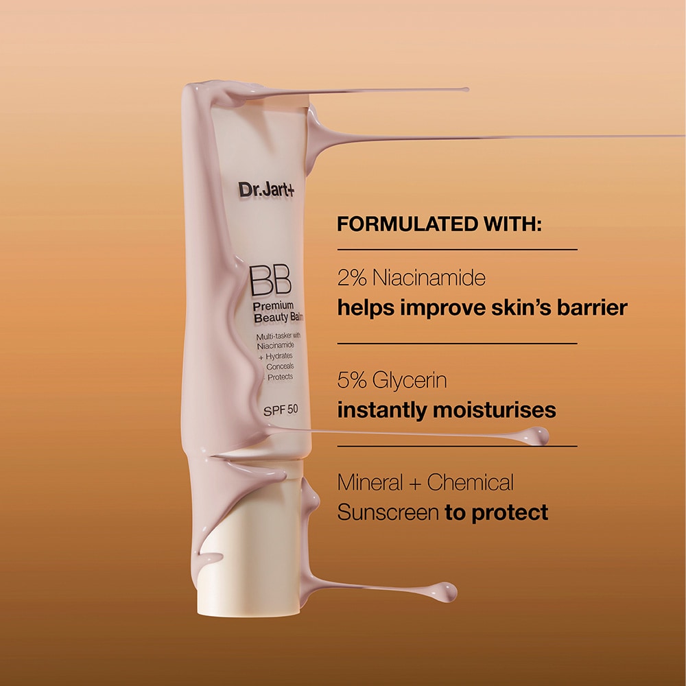 Dr. Jart+ BB Premium Baume de Beauté SPF50 Teinte 03 Medium-Tan 40ml – Soin Unifiant & Haute Protection