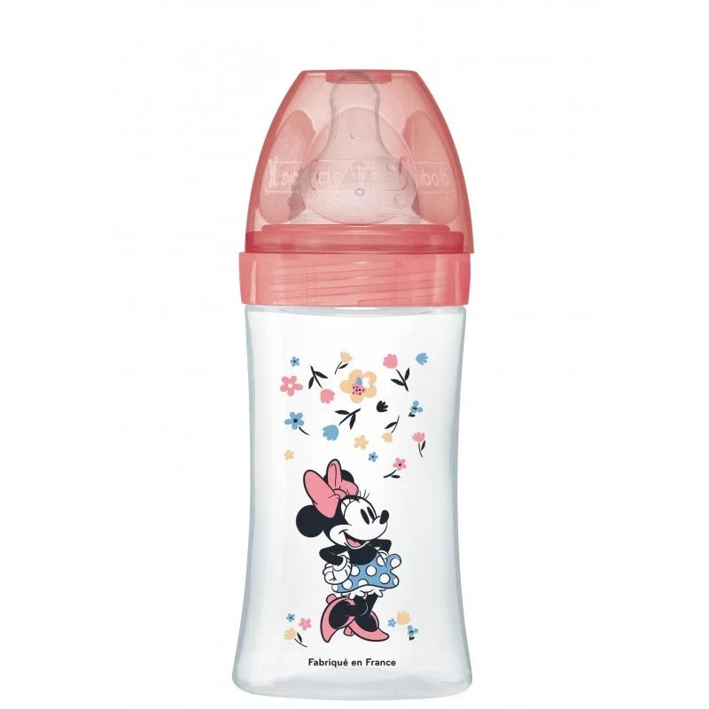 DODIE BIBERON INITIATION+ 270ML MINNIE ROSE 0-6 M TETINE RONDE 2