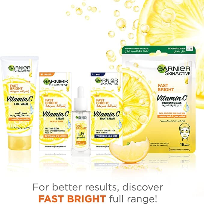 Garnier  fast bright - gel nettoyant 100ml