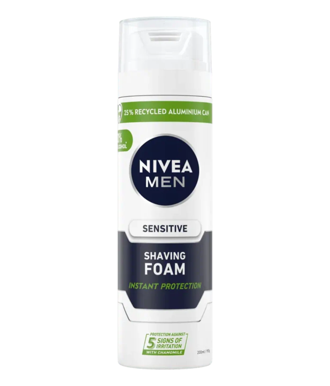NIVEA MEN Sensitive Mousse à Raser 200ml – Rasage Doux & Protection Peaux Sensibles