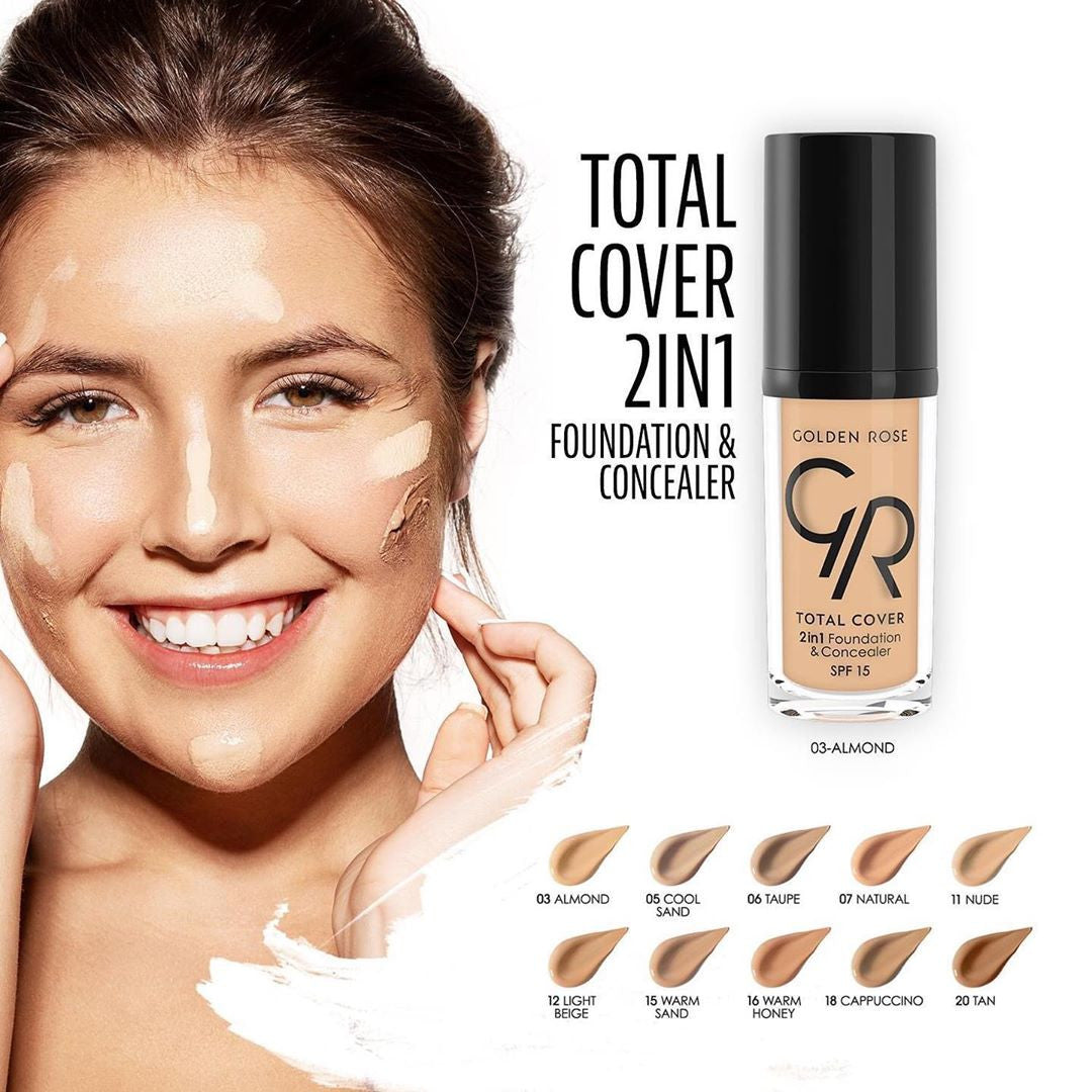 Golden Rose - FDT ET CORRECTEUR TOTAL COVER 2 IN 1 GR N°02