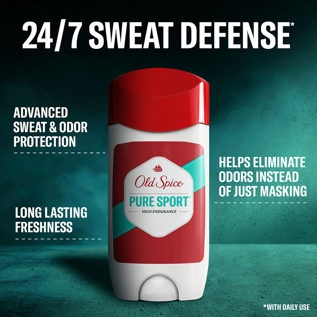 OLD SPICE DÉODORANT ANTI-TRANSPIRANT STICK PURE SPORT INVISIBLE SOLID POUR HOMME 85 ML