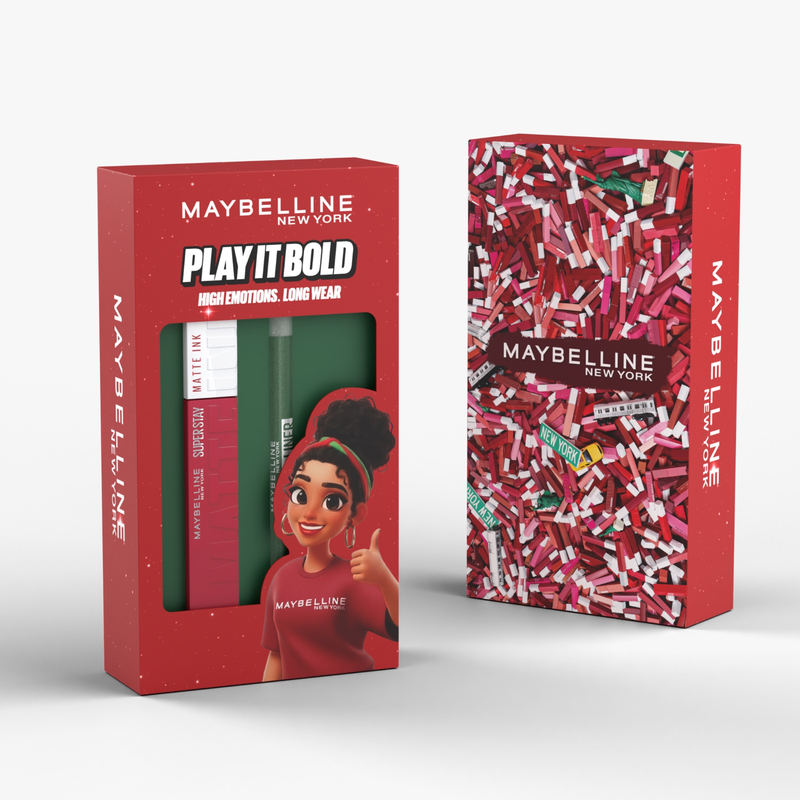 Maybelline Coffret New York – Play It Bold Rouge À Lèvre 118 Dancer + Tattoo Liner Green