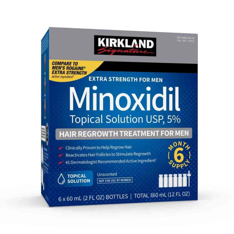 Kirkland Signature Extra Strength For Men Minoxidil 50% 6*60mL 6 mois