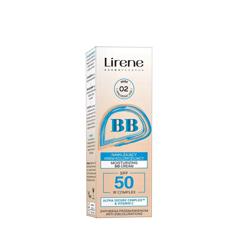 LIRENE MOISTURIZING BB CREAM SPF 50 IR COMPLEX 30 ML NUDE 02