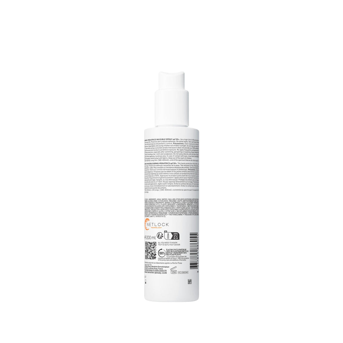La roche posay anthelios uv mune 400 dermo-pediatrics spray invisible SPF50 200ML