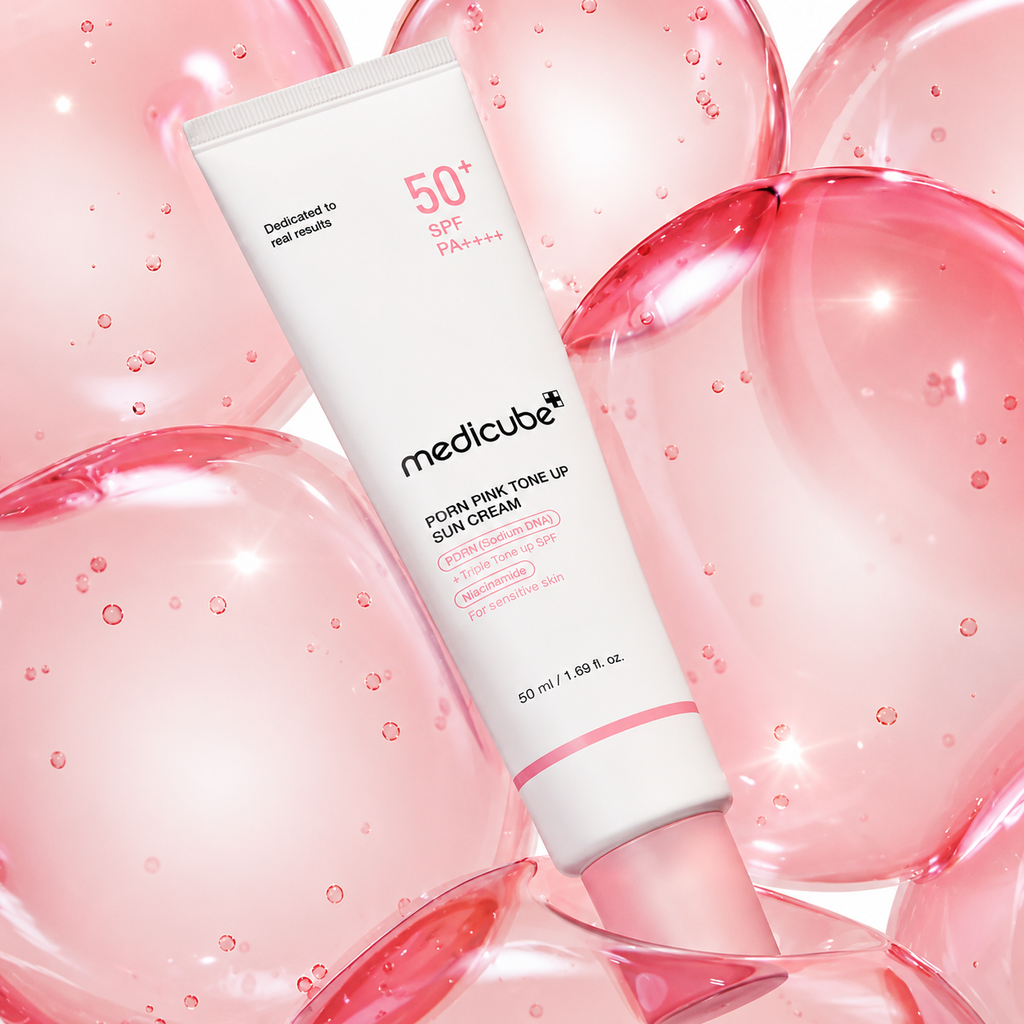 Medicube – PDRN Pink Tone-Up Sun Cream SPF50+ PA++++ (50ml) – HiaMagasin Maroc (3)