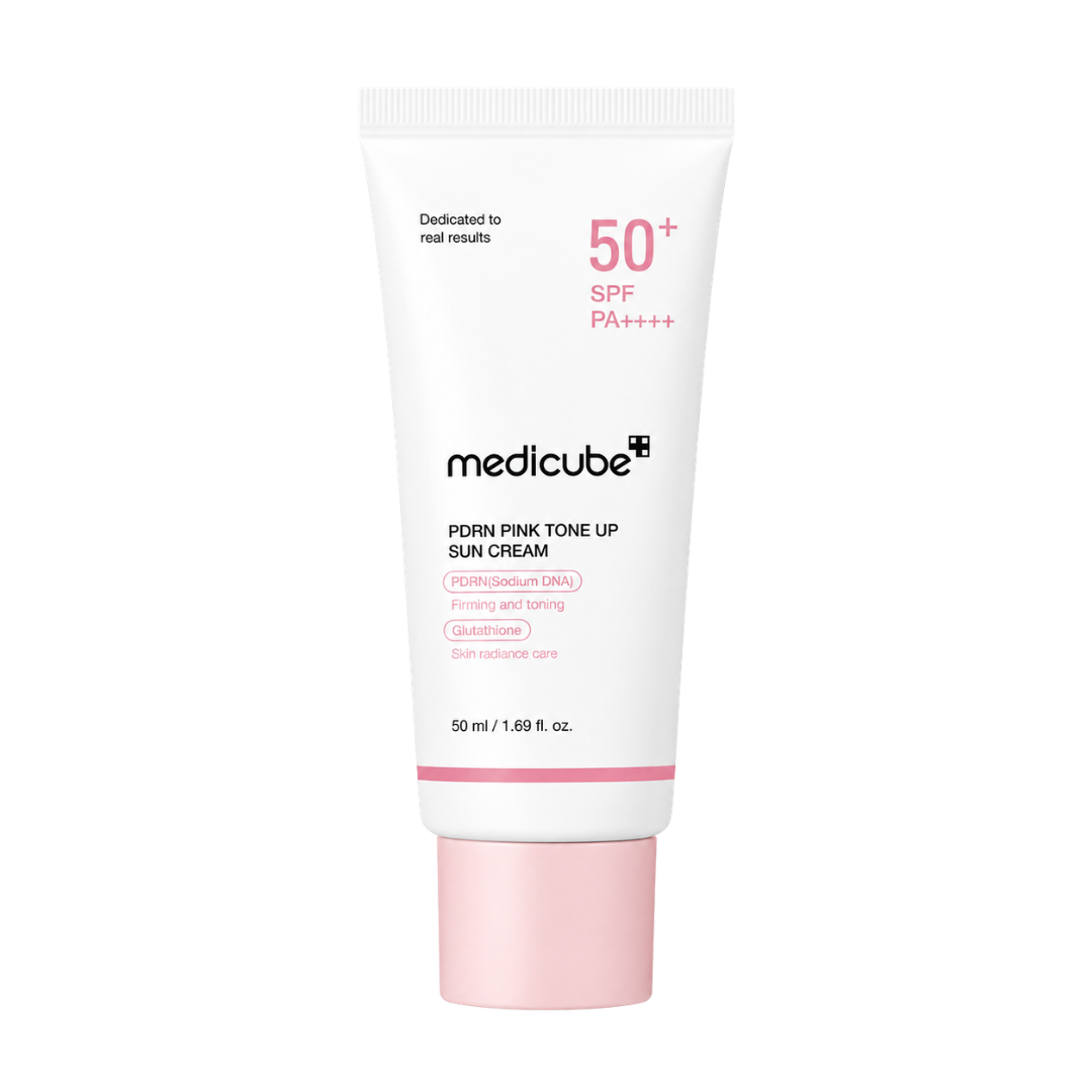 Medicube – PDRN Pink Tone-Up Sun Cream SPF50+ PA++++ (50ml) – HiaMagasin Maroc (1)