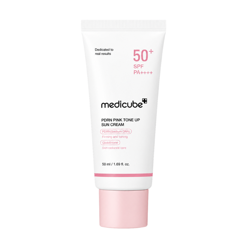 Medicube – PDRN Pink Tone-Up Sun Cream SPF50+ PA++++ (50ml) – HiaMagasin Maroc (1)