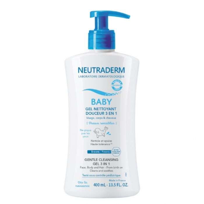 NEUTRADERM BEBE GEL NETTOYANT DOUCEUR 3 EN 1 400 ML
