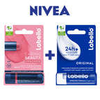 Labello Pack Caring Beauty Lip & Cheek Spf 30 Rose 4.8g + Original Stick Lèvres 4,8g