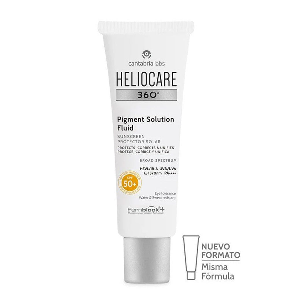 Cantabria heliocare 360° pigment solution fluide spf50+ 50ml = gelcream color teinte light spf50 offert
