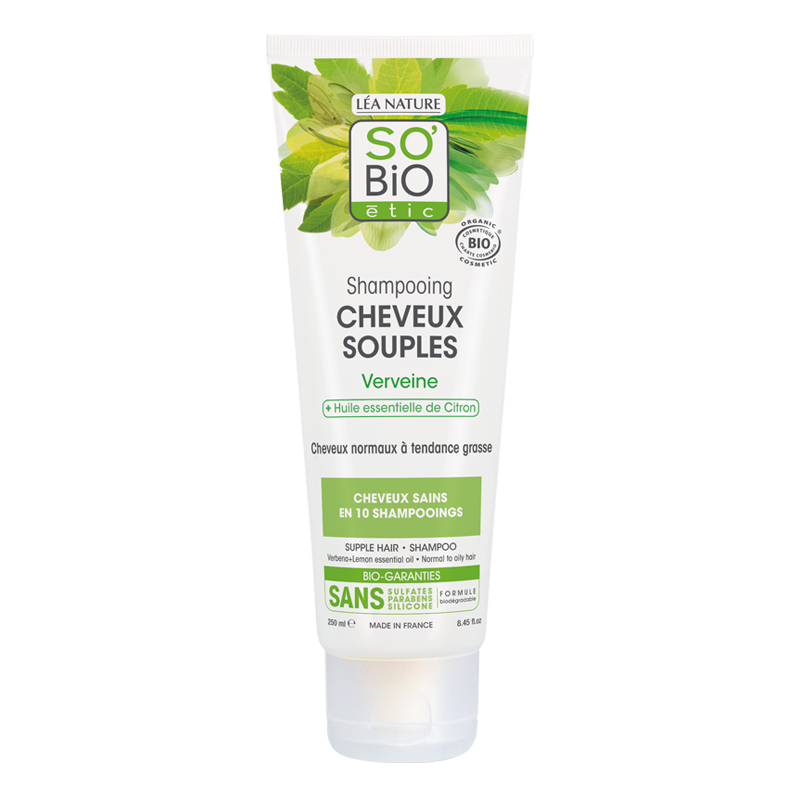 SO BIO SHAMPOING PURIFIANT A LA VERVEINE ET HUILE  ESSENTIELLE DE CITRON 250ML