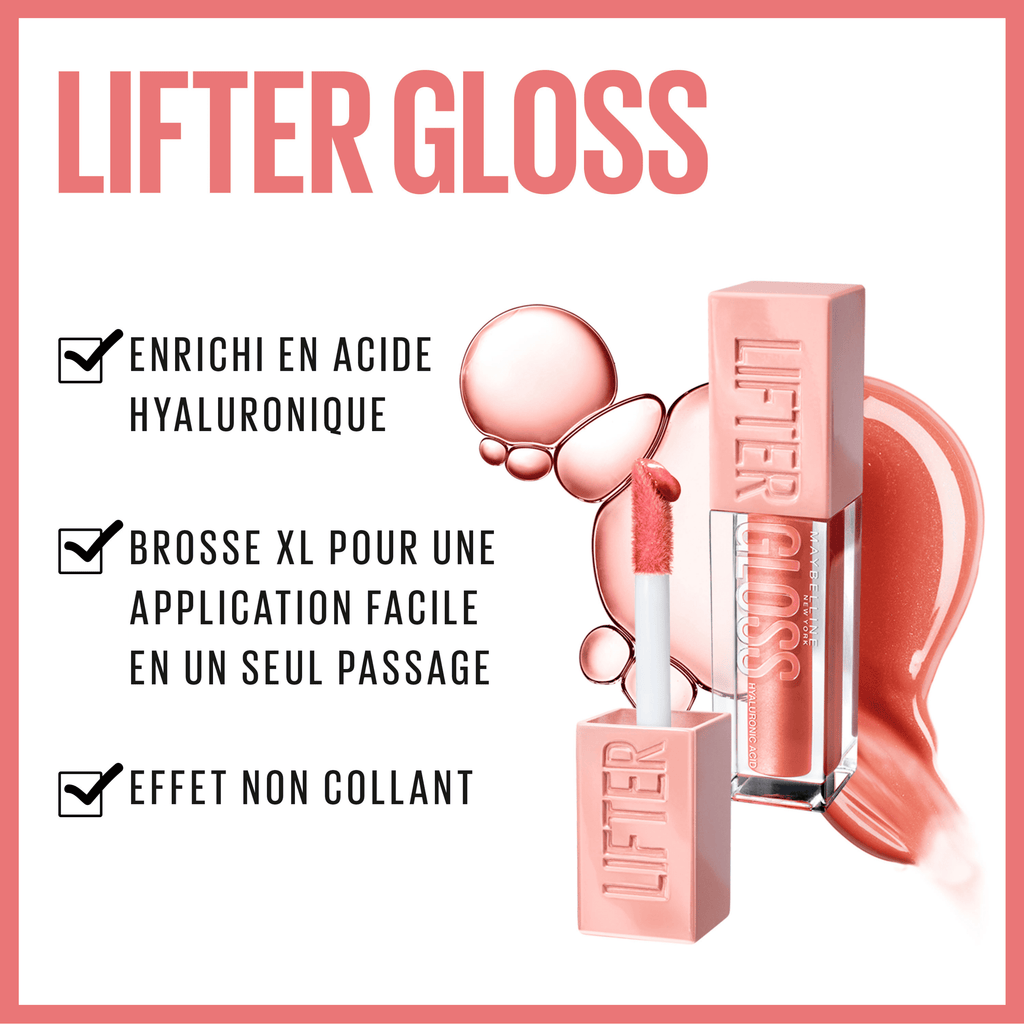 MAYBELLINE LIFTER GLOSS À LÈVRES REPULPANT 004 SILK + LIFTER LINER OUT OF LINE 04