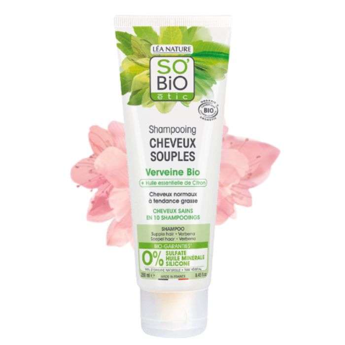 SO BiO SHAMPOING CHEVEUX SOUPLES VERVEINE BIO + HUILE ESSENTIELLE DE CITRON