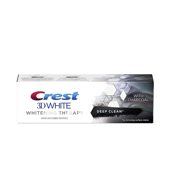 CREST DUO DENTIFRICE 3D WHITE CHARCOAL DEEP CLEAN 2X 75ML