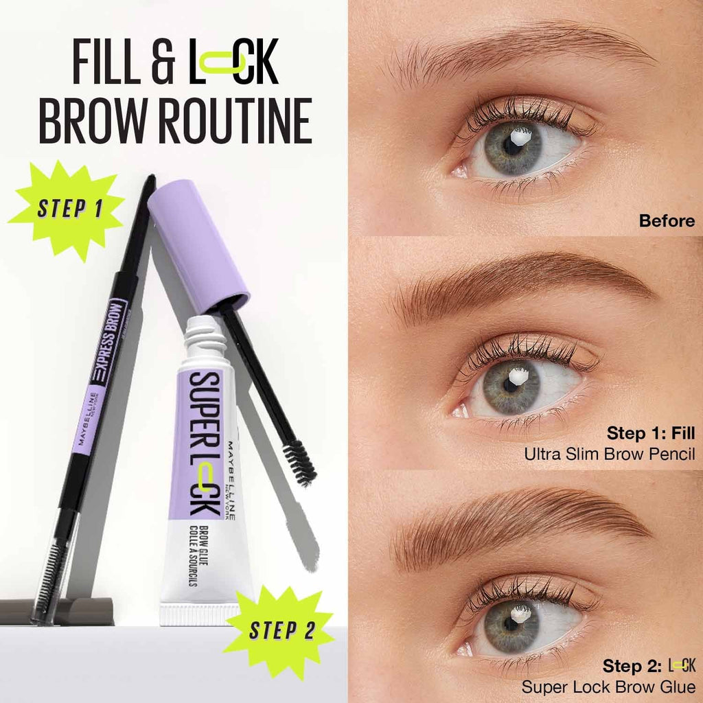 Maybelline Super Lock Brow Glue Eyebrow teinte Transparent Clear