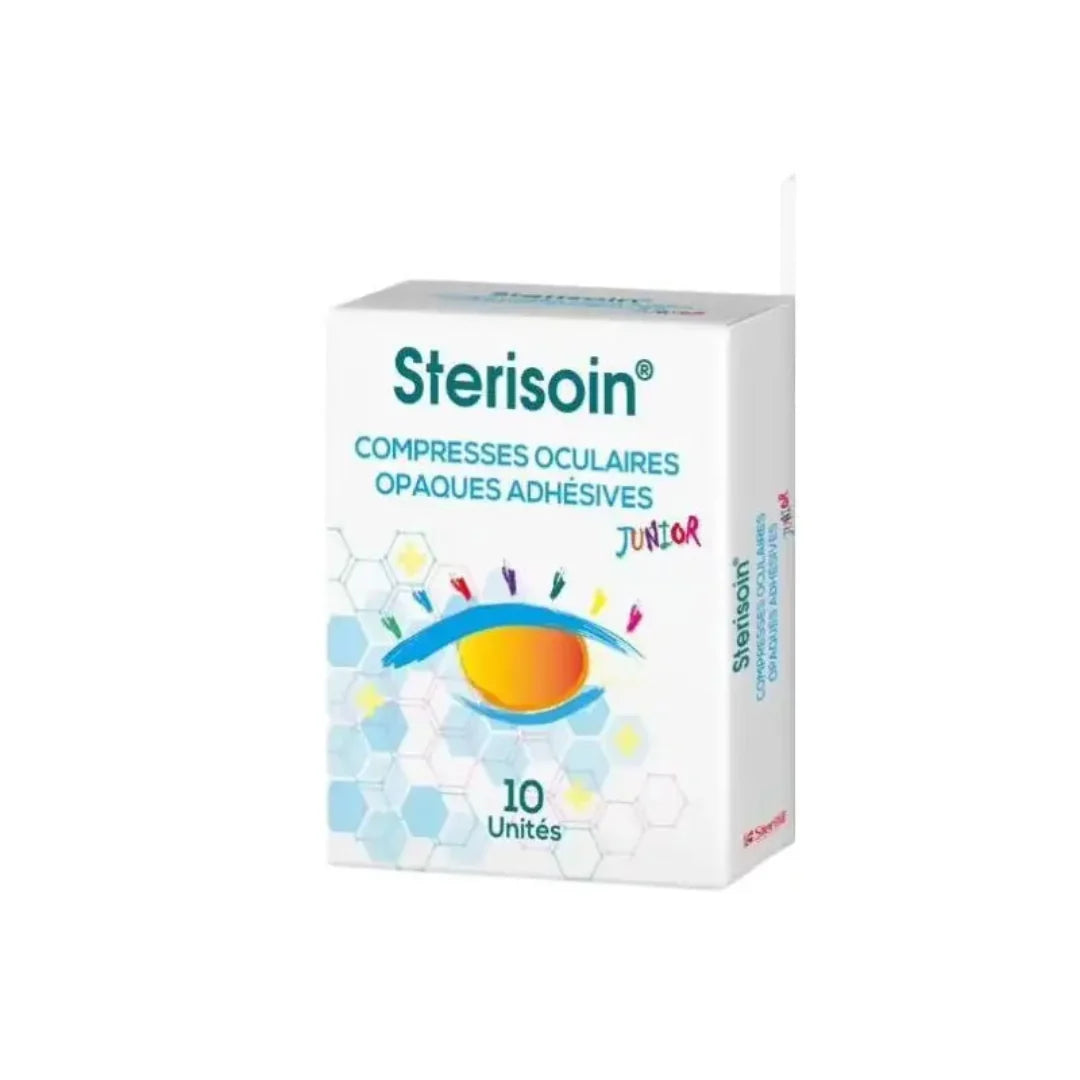 Sterisoin Compresses Oculaires Opaques Adhésives Junior x10 – Protection & Confort Enfant
